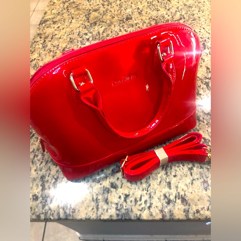 Beautiful Bright Red Purse - New Unused